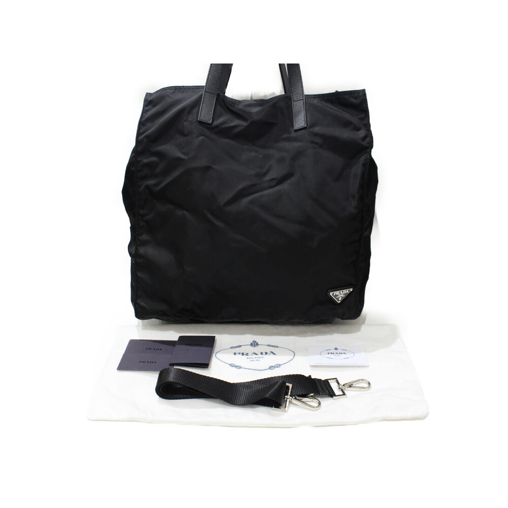 Prada Bag Black Tote Leather convenient everyday - Picture 7 of 7